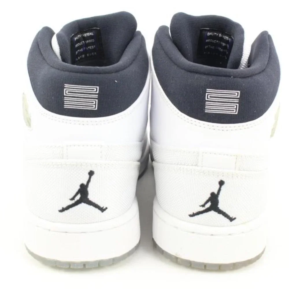 Nike 2013 Mens 12 Black White Concord Mid Air Jordan 1 Retro 95 616369-195 - Picture 7 of 12